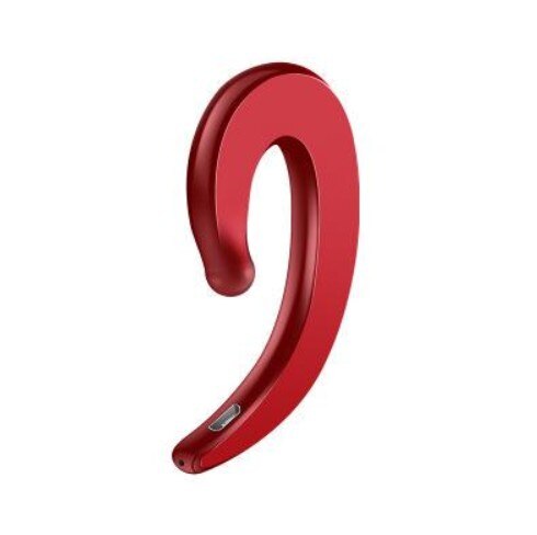 1Pc Bone Conduction Ear Hook Bluetooth Connection HiFi Stereo Wireless Earphone Headset Sweatproof Bluetooth Ear Buds: red