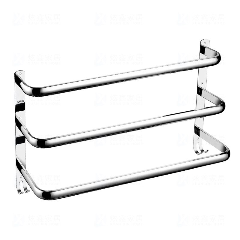 Badkamer Handdoek Houder Rvs Douche Rack Enkele Staaf Layer Muur Gemonteerde Multilayer Handdoek Hanger Met Haak Benodigdheden