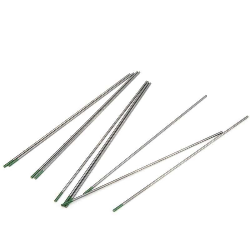 10 Stuks Tungsten Elektroden Wp 2X150Mm Tig Lassen Pure Argon Arc Naald Groen Hoofd Pure Wolfraam Elektrode