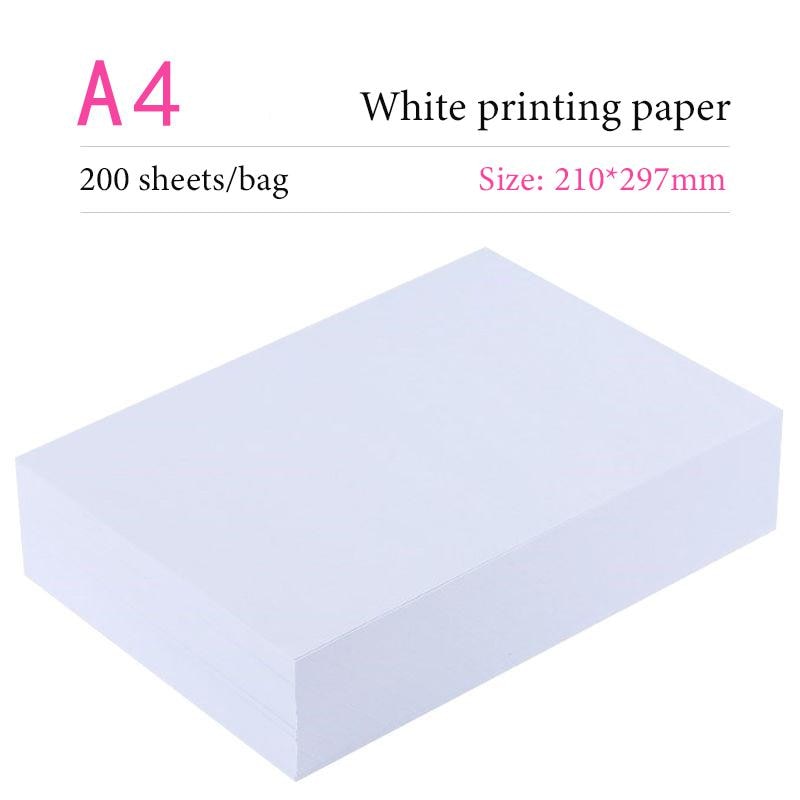 A4 500 stücke/Xerographie Büro Druck Papier 70g Entwurf Skizze Papier Geschäft Papier Schule Druck Papier Kopierpapier: A4 200Stck