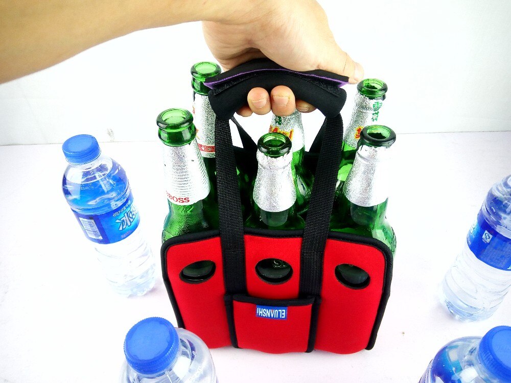 Neopren 6 können Kühler Bahre Rucksack picknick korb tasche einstellen Wein Kasten Kältemaschinen Gefrorene hochzeit Flasche PP draussen geschirr Bar mittagessen
