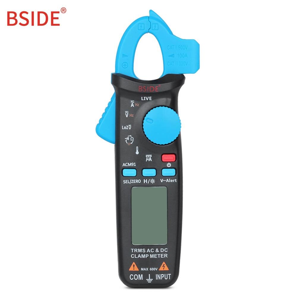 BSIDE ACM91 Digitale Multimeter Auto Range Stroomtang Ampèremeter AC DC Voltmeter Tester Stroomtang Draagbare Meter Thuis Tester: Default Title