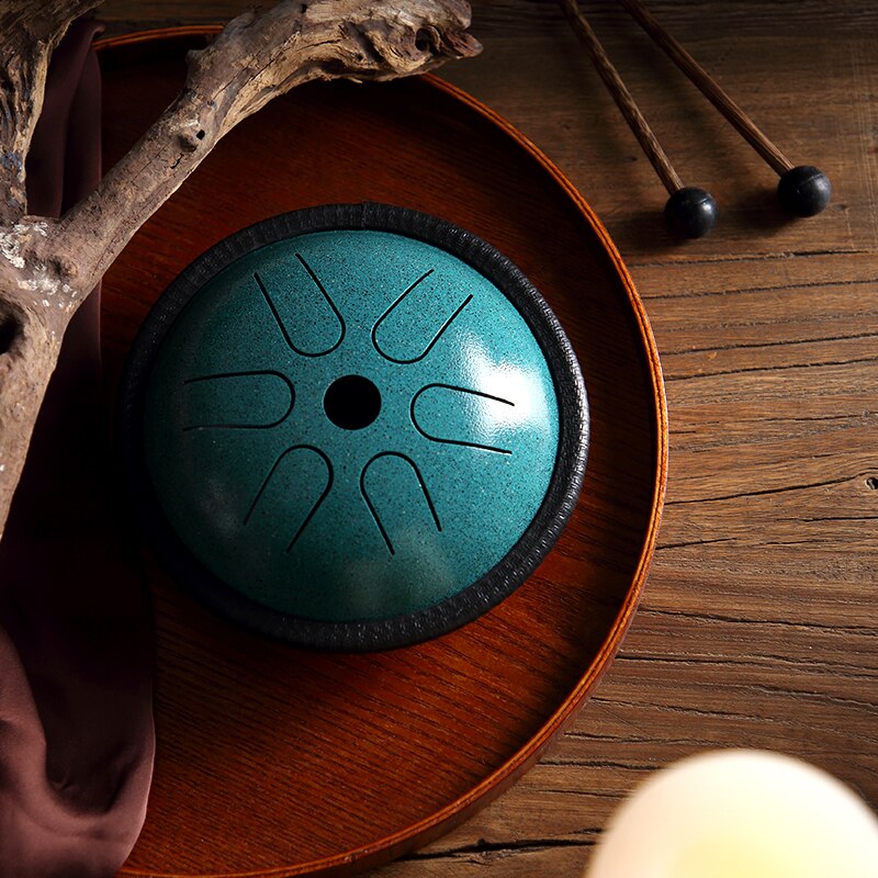 Brand 5.5 Inch Steel Tongue Drum 6 Tune Hand Pan Drum With Padded Drum Bag And A Pair Of Mallets huedrum Yoga Meditation