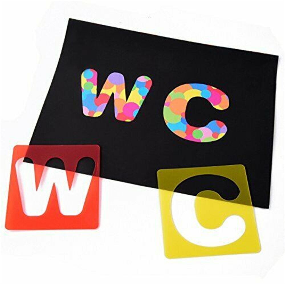 26 Pieces Alphabet Stencils Set Plastic Letter Painting Drawing Templates For Kids Posters Learning DIY Craft Decoration