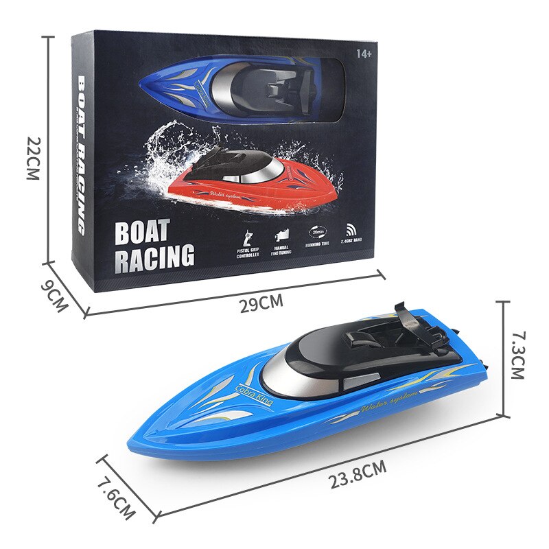Barcos RC 2,4g Barco de Control remoto dura 20 minutos remo de alta velocidad verano agua niño doble capa impermeable modelo Avión de juguete