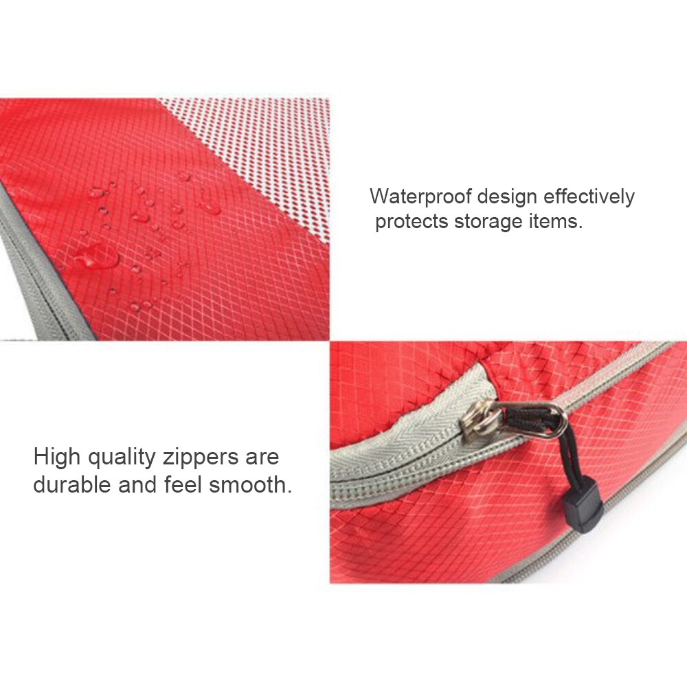 1pc/4pcs Compression Packing Cube Nylon Storage Bag Foldable Organizer Durable Travel Luggage Bag for Shoes Clothes