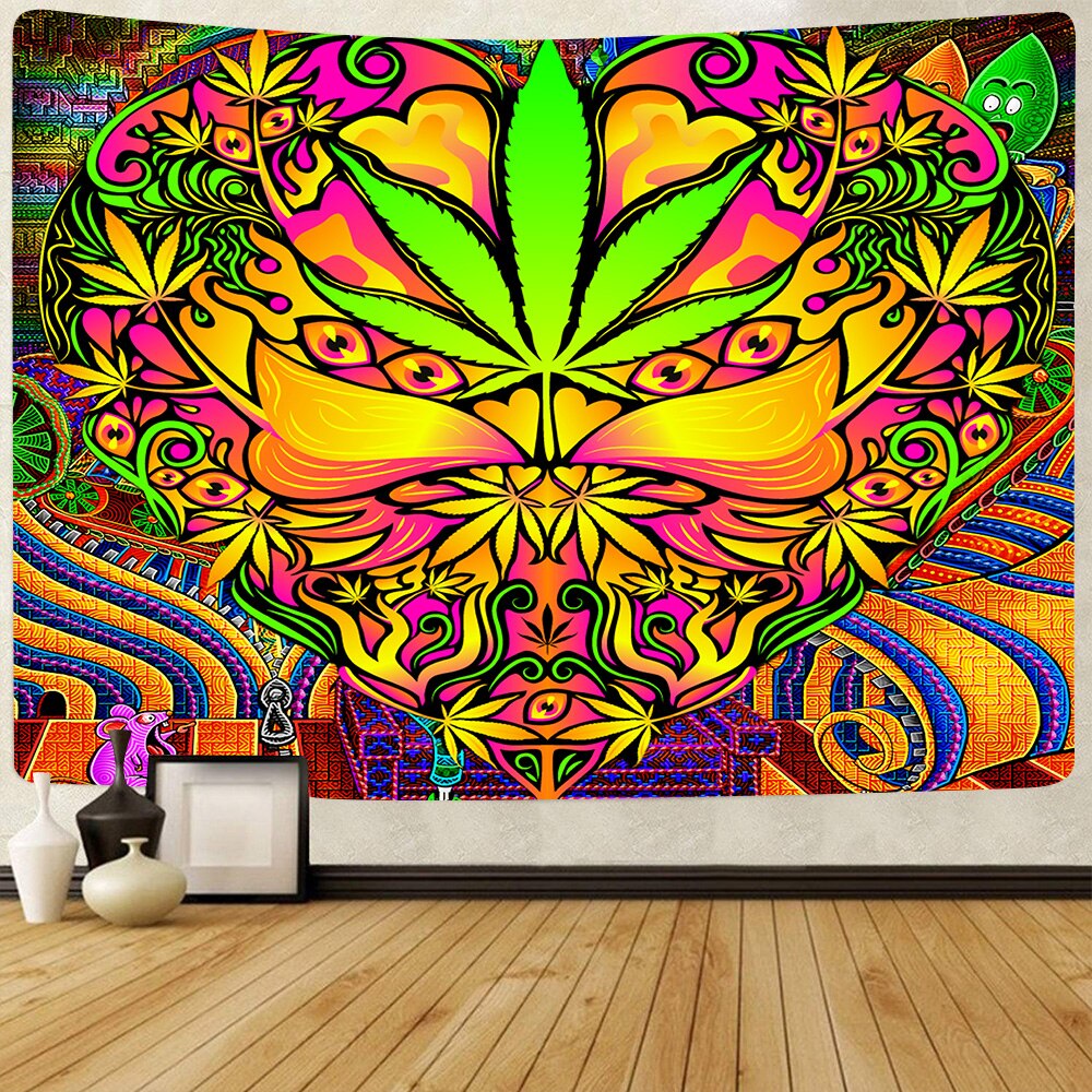 Simsant Trippy Psychedelic Tapestry Kissing Lovers Art Wall Hanging Tapestries for Living Room Home Dorm Decor