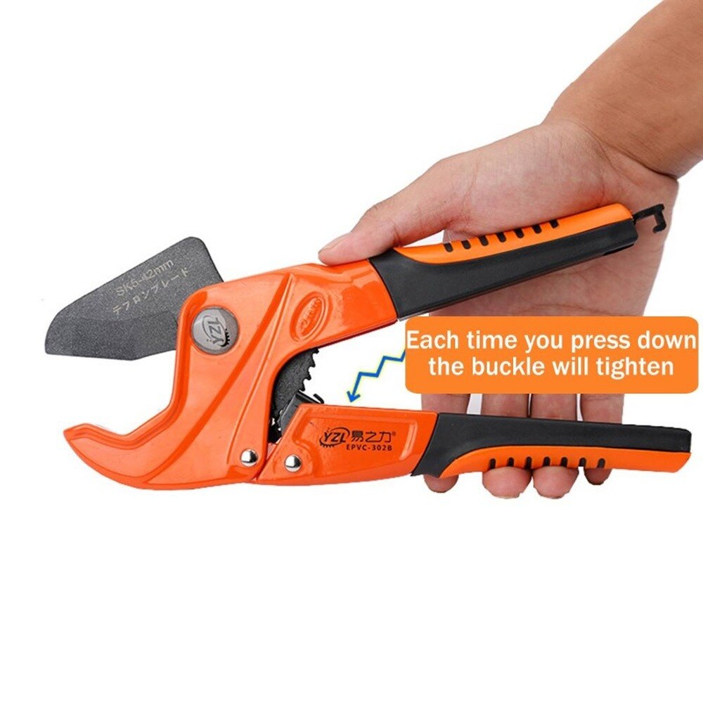 Manual Multifunctional PVC/PPR Pipe Cutter Portable Ratchet Scissors Opener SK5 Blade For Household Maintenance Plumbing Tool