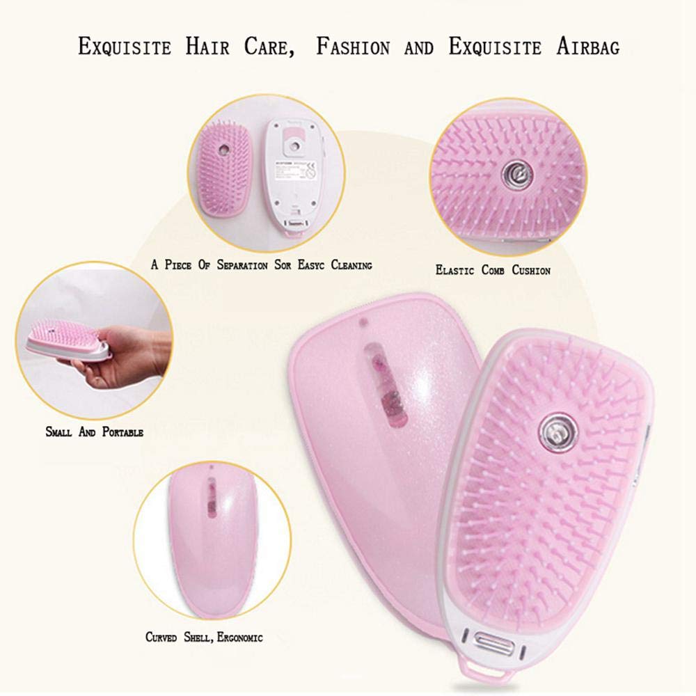 Portable Electric Hair Ionic Brush Steam Spray Comb Fast Hair Straightener Negative Ion Comb Anti Hair Loss Scalp Massage Comb