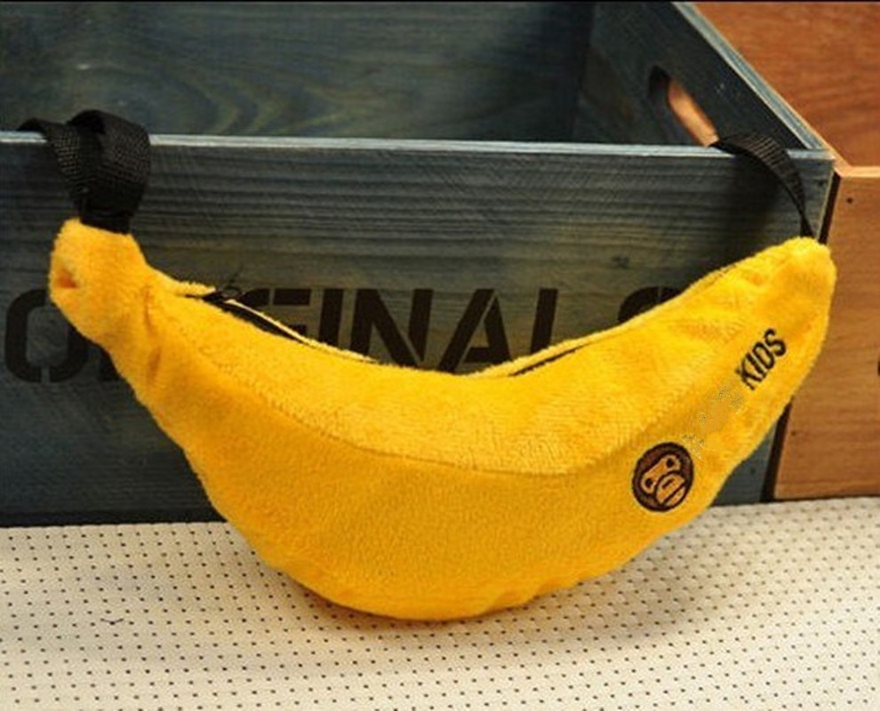 Sac à bandoulière jaune banane pour enfant, petit singe, sacoche de voyage pour garçon et fille, ,