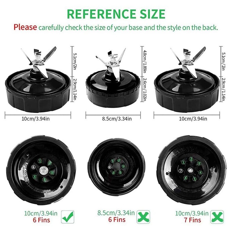 for Ninja 6Fins Replacement Extractor Blade, Ninja Bottom Blade 6 Fins Replacement Extractor Blade