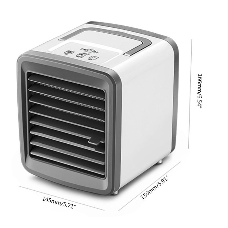 Usb Mini Draagbare Airconditioner Luchtbevochtiger Luchtreiniger 7 Kleuren Licht Koelventilator
