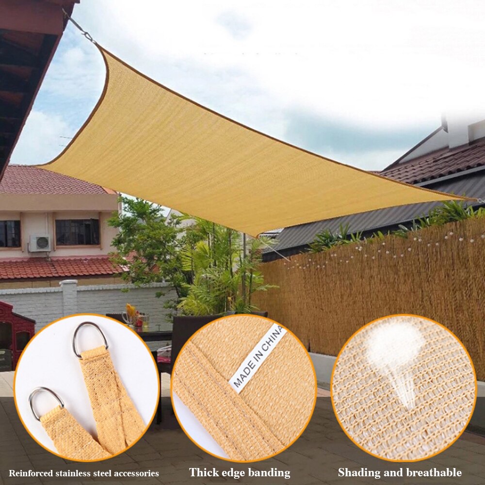 Shading Net Sunscreen Net Waterproof Anti-UV HDPE Sun Shading Sail Sun Shelter Cloth For Outdoor Garden Patio Activities