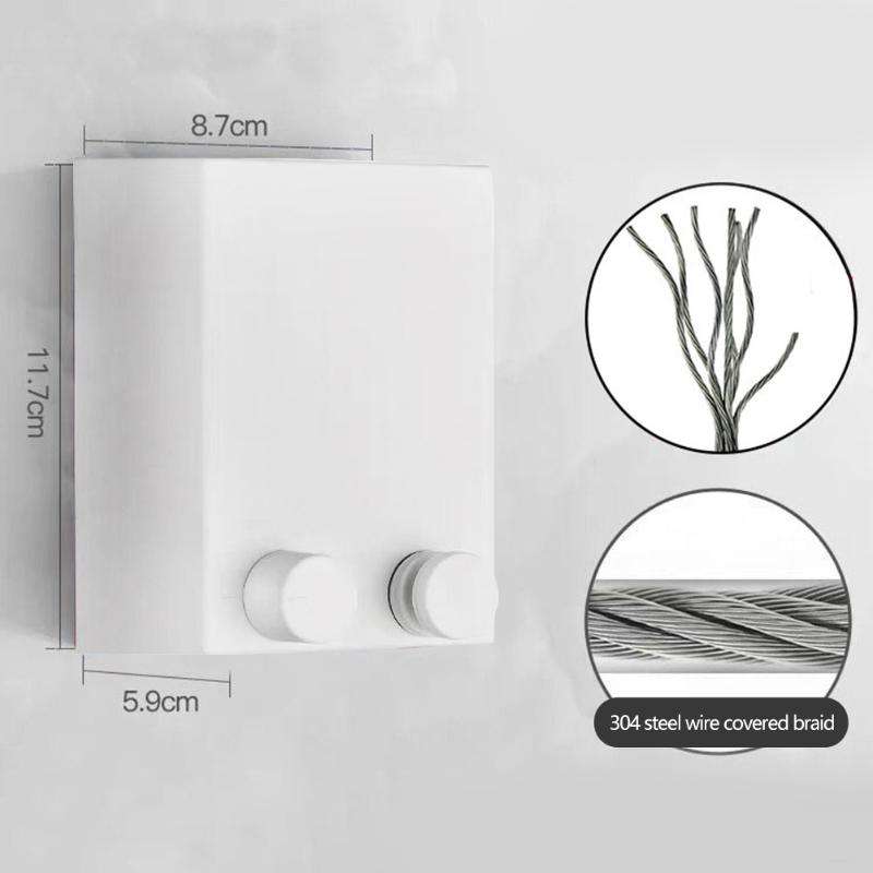 A scomparsa Vestiti Da Parete Gancio Appendiabiti Coperto Filo di Acciaio Invisibile Clothesline Magia Stendino Balcone Bagno Invisibile Clothesline