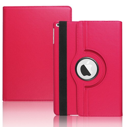 Étui en cuir rotatif à 360 degrés pour apple ipad air 1 air 2 5 6 ipad 9.7 a1822 a1823 a1893 coque funda: Rose rouge