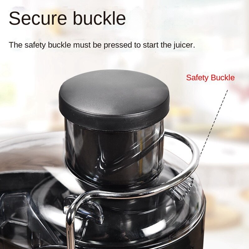 Stainless Steel Juicer Machine 400W Whole Fruit Vegetable Centrifugal Juice Extractor Automatic Pulp Ejection-EU Plug