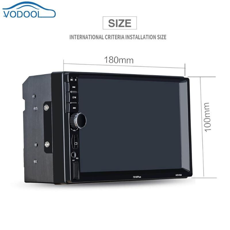 VODOOL 7in LCD Bluetooth High Definition Car Auto MP5 MP3 Player Touch Screen FM Radio With Remote control USB Charger