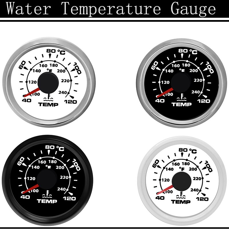 40~120 Celsius Boat Car Water Temperature Gauge Digital temperature meter Auto Motorcycle Thermometer Water Temp Gauges 9-32V