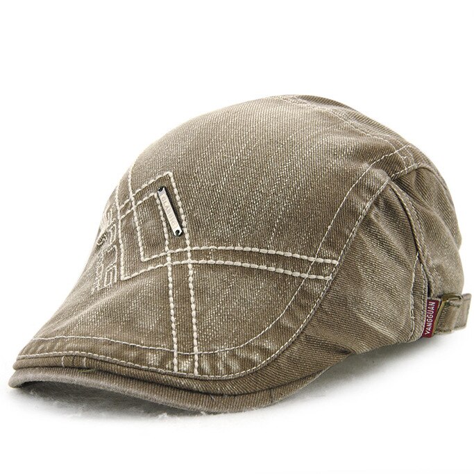 [JAMONT] Men Caps Fall Visor Beret Hat Cotton Letter Men's Visors Cap Simple Style Painter Flat Hats Casquette Gorras