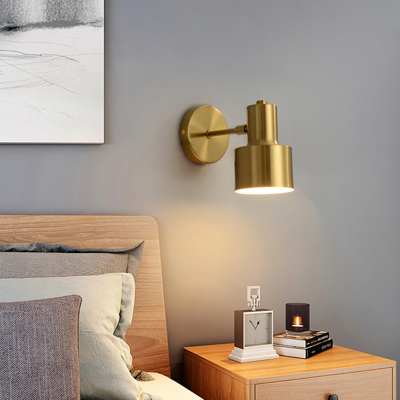 Nordisk/gylden væglampe soveværelsesindretningslamper til/stue/spisestue/væglampe i glas led-væglampe belysning til stue