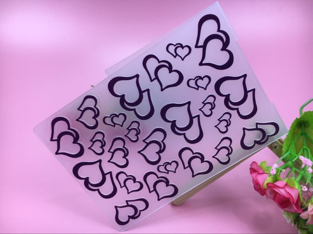 The love-Carpetas de plástico en relieve para manualidades, papel de álbum de recortes, suministros de decoración, S138