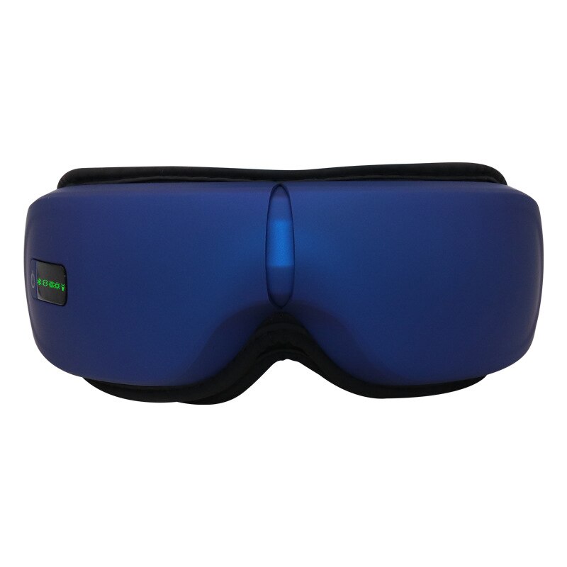 Smart Eye Massager with Heat Vibration Air Pressure Bluetooth Music Eye Care Massage Device Eyes Fatigue Relief Therapy Glasses: Blue without box