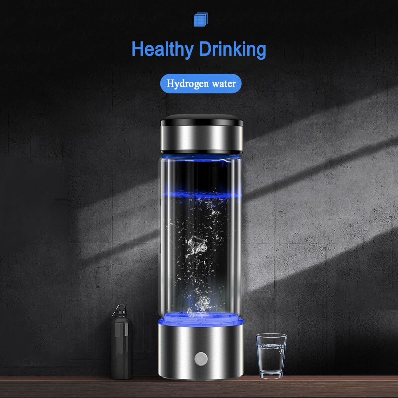 Draagbare Waterstof Generator Water Fles Hydrogens-Rijke 430Ml Drinken Water Alkaline Lonizer Cup Usb Oplaadbare Gezonde