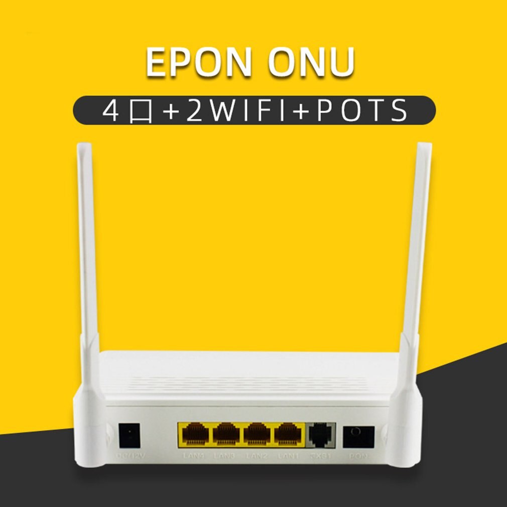 Terminal EPON ONU de cuatro puertos con 1G3F + WIFI + POTS de voz aptos para FTTH Mode Mini fibra óptica Modem Router Firmware