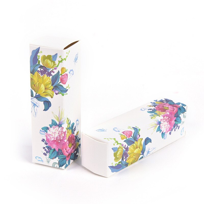 10 Stks/partij Lippenstift Buis Diy Verpakking Doos Lippenbalsem Buis Verpakking Kartonnen Doos Kleurrijke Kraftpapier 25*25*88Mm