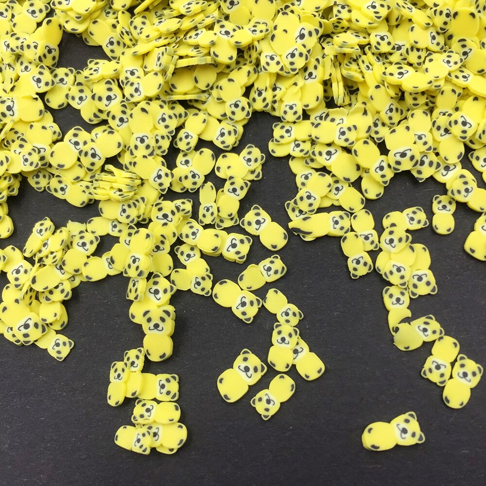 100G Polymeer Klei Beer Plakjes Klei Sprinkles Voor Ambachten Diy Nail Art Decoratie Materiaal Accessoires Telefoon Deco:5 Mm: Yellow