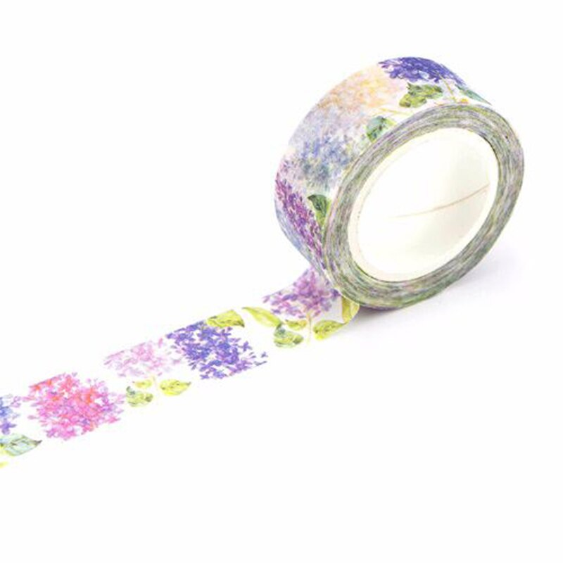 Romantic Floral Paper Washi Tape 15mm*7m Flowers Masking Tapes Decorative Stickers DIY Album Decoration: BG3029