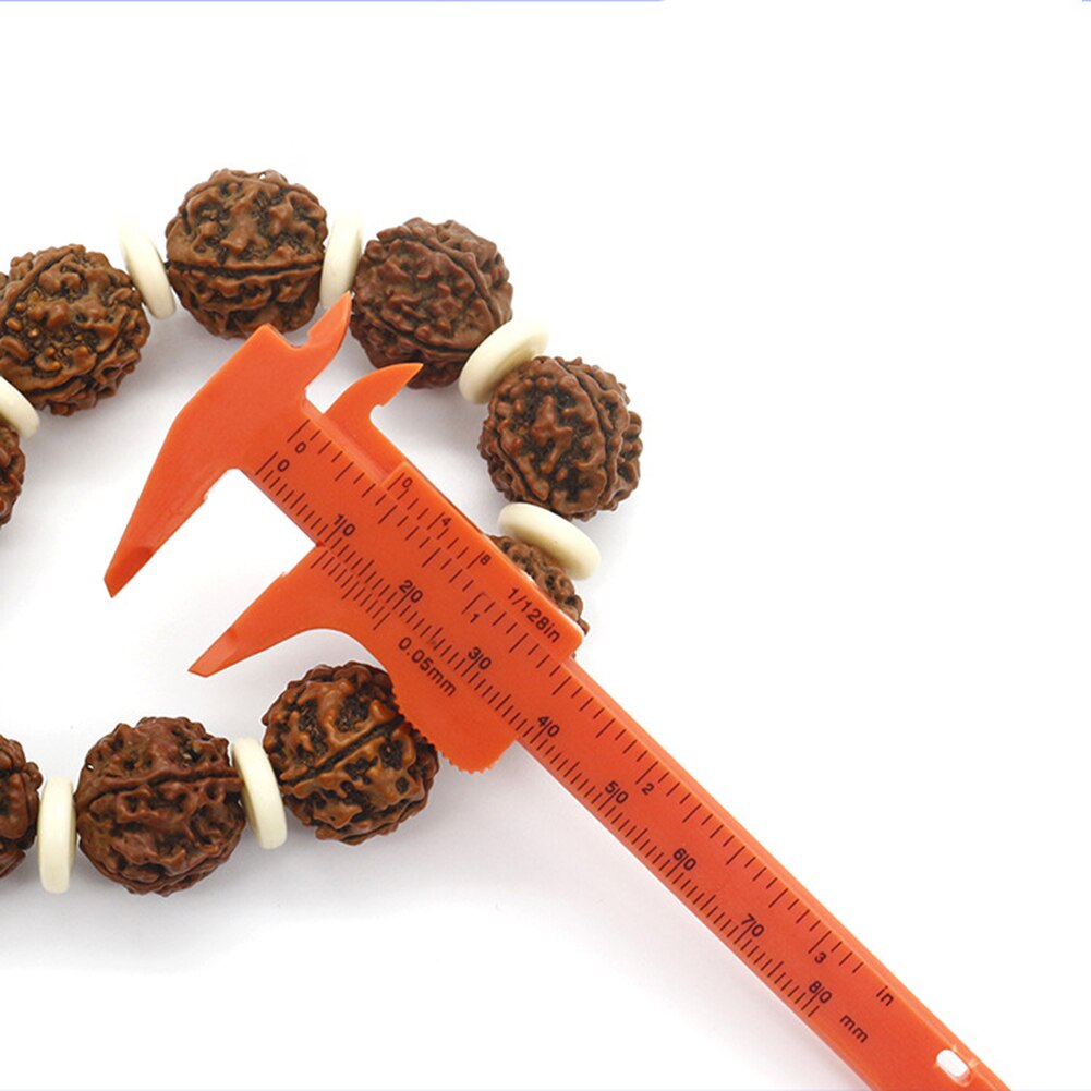 Practical Vernier Caliper Millimeter/Inches Plastic Double Scale Ruler Student Sliding Micrometer Precision Measuring Gadget