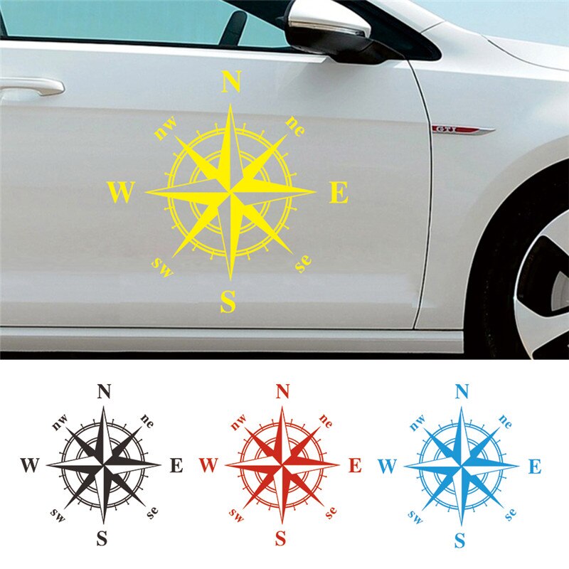 50cm*50cm Car Compass Totem Sticker Art Vinyl Compass Car Stickers and Decals Hood Sticker Cover Body Applique