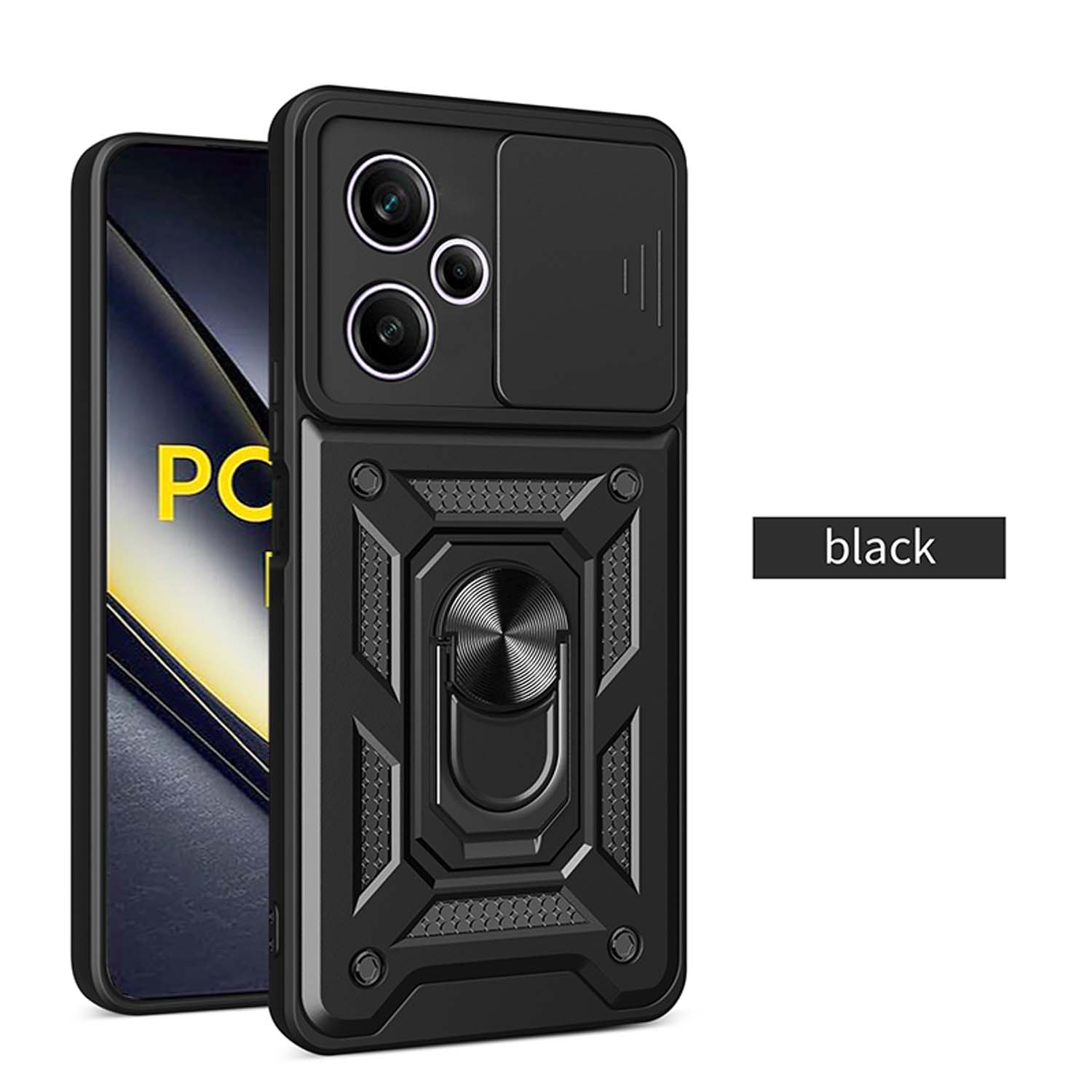 Stötsäkert pansarskal till poco  x7 pro bilhållare telefonskydd för poco  x6 x5 x3 pro  x3 nfc  f6 pro kameralinsskydd fodral: Beige / För oneplus ace 2