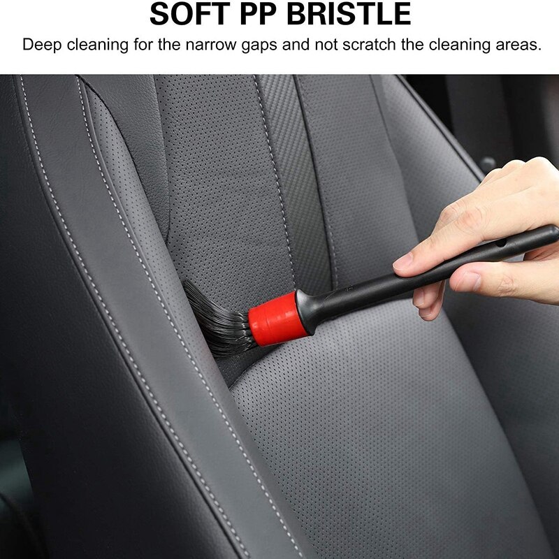 11 Pcs Auto Detailing Brush Set for Cleaning Wheels, Interior, Exterior, Easy Reach Wheel and Rim Detailing Brush Soft Bristle,C
