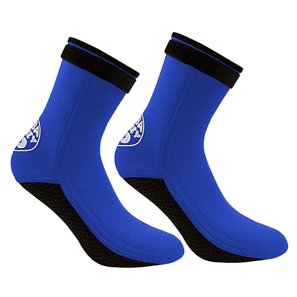 Heren dames verstelbare antislip surf strand veter draagbaar gemakkelijk te dragen neopreen duiksokken beschermende laarzen snorkelen warm: Blauw / Xl
