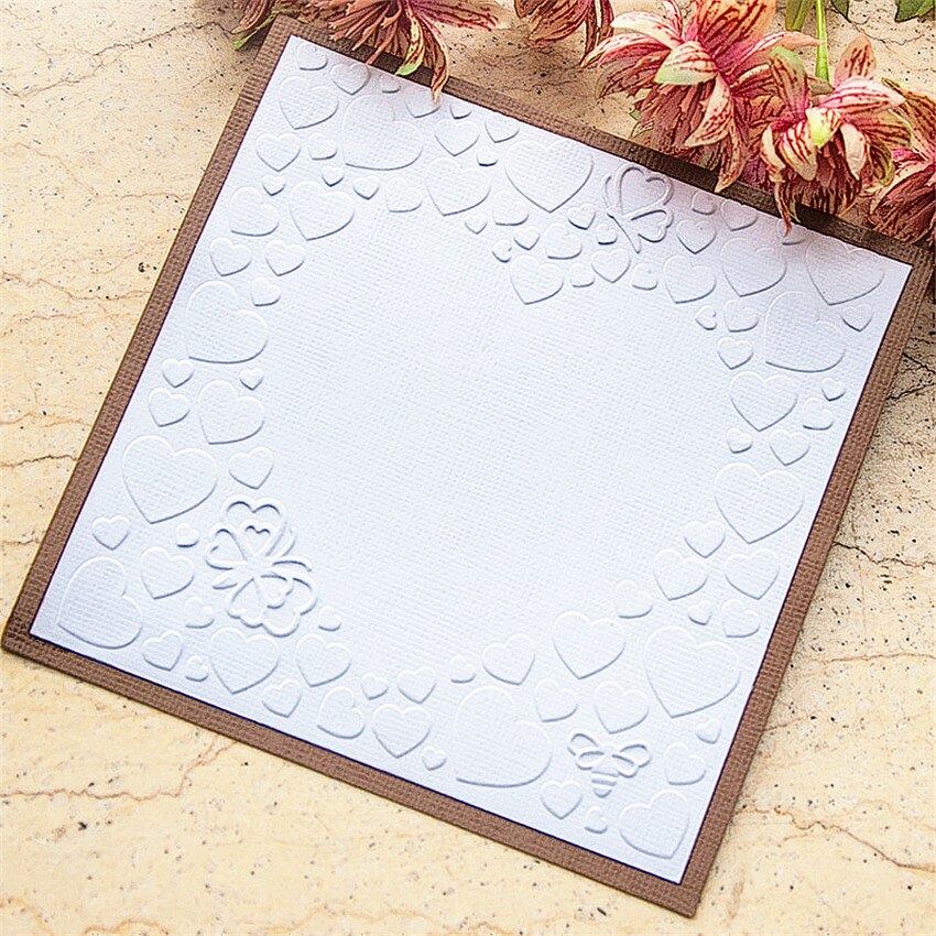 12,6x12,6 cm herz Präge ordner Kunststoff stoßen Scrapbooking DIY Vorlage Fondant einzug Kuchen Fotoalbum Karte Machen