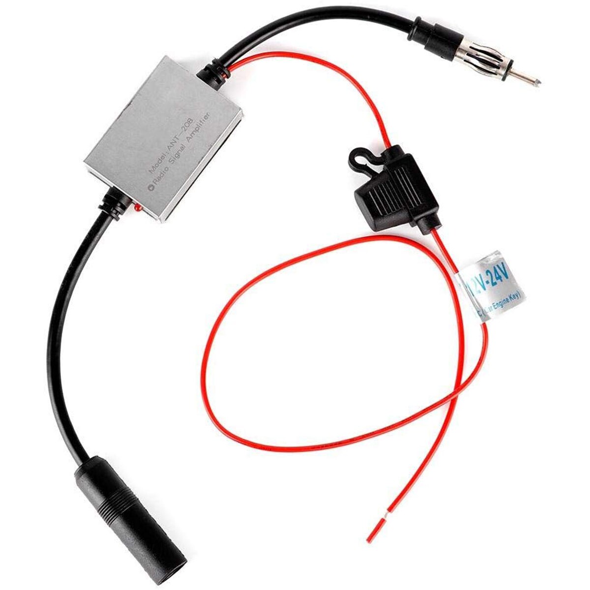 Antenna Amplifier Car FM Radio Aerial Antenna Signal Reception Amplifiers Booster Antenna Radio Amplifier With Adhesive