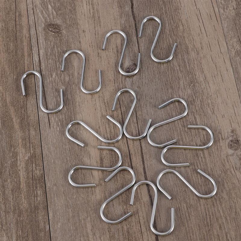10 st tunga s formade krokar kök hängkrok sked pan gryta redskap hängare klämma över dörren garderob klädhängare verktyg