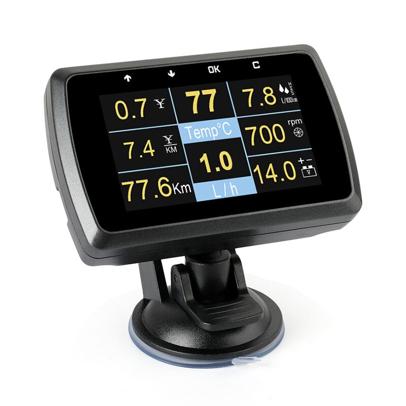 Head Up Display OBD2 Auf-board Computer Für Auto Kraftstoff Verbrauch Temperatur Tacho Meter OBD2 HUD Display Auto Zubehör