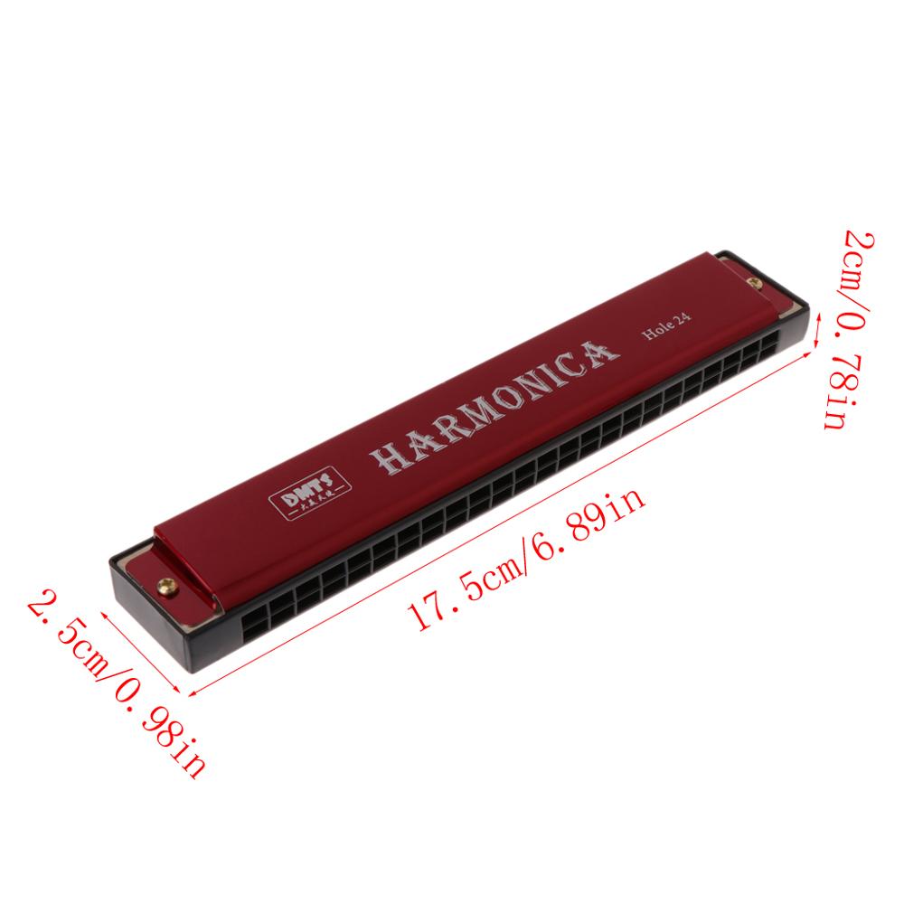Professionele 24 Hole Harmonica Sleutel van C Mond Metalen Orgel voor Beginners