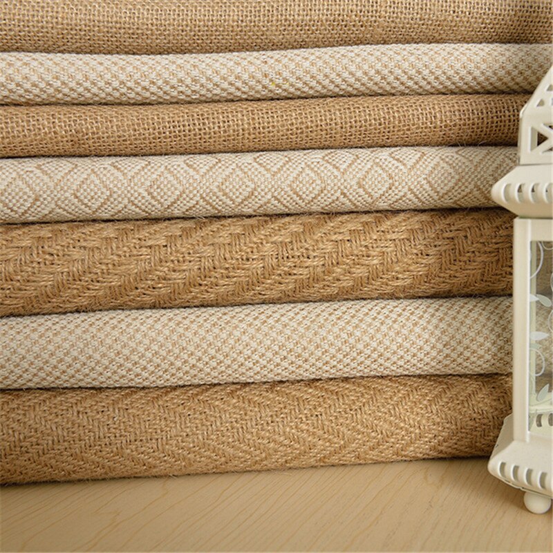 Goede 1 meter X 160 cm Jute Tafelloper Jute Stof Voor Jute Stoel Sjerpen Jute Lint Hessische DIY supply