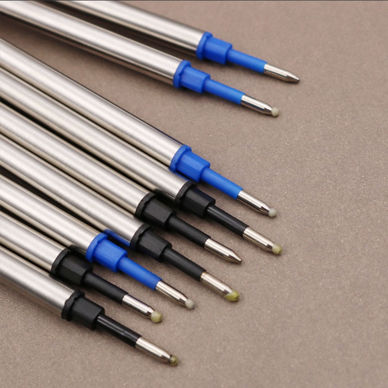 10 Pcs/lot 0.5mm Metal Ballpoint Pen Refills 11cm Length for Business Office Ball Point Pen Refills School Supplies Stationery