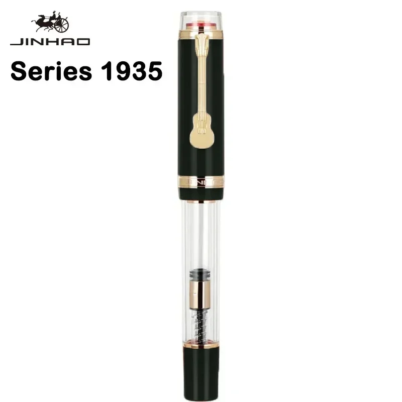 JINHAO 1935 TIANDAO pluma estilográfica Clip de guitarra 40MM punta de espada F/M suministros escolares de oficina papelería pluma de escritura: Amarillo / f