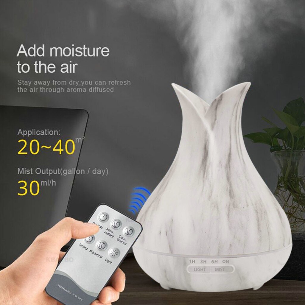 Reed Diffuser Sets Luchtbevochtiger Aroma Luchtbevochtiger Ultrasone Aromatherapie Etherische Olie Diffuser Kleurrijke 400 ml EU Jan17: B