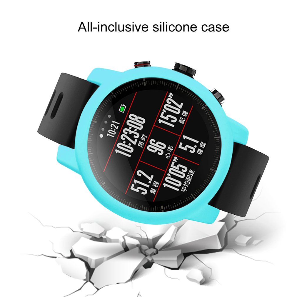 Newly Wrist Watch Protection Protective Cover Silicone Case Soft For Amazfit Stratos 2