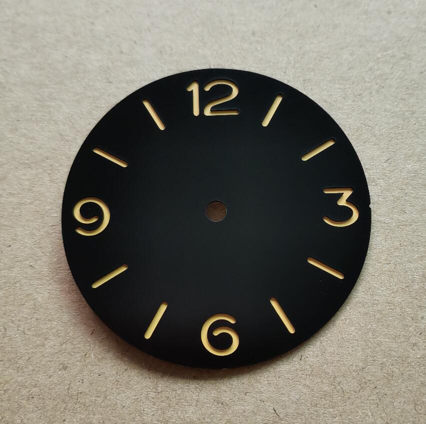 Watch parts Watch dial Watch hand 39mm Double-deck Sandwich black Watch dial Suitable for eta6497/6498 seagull ST36 G109: dial