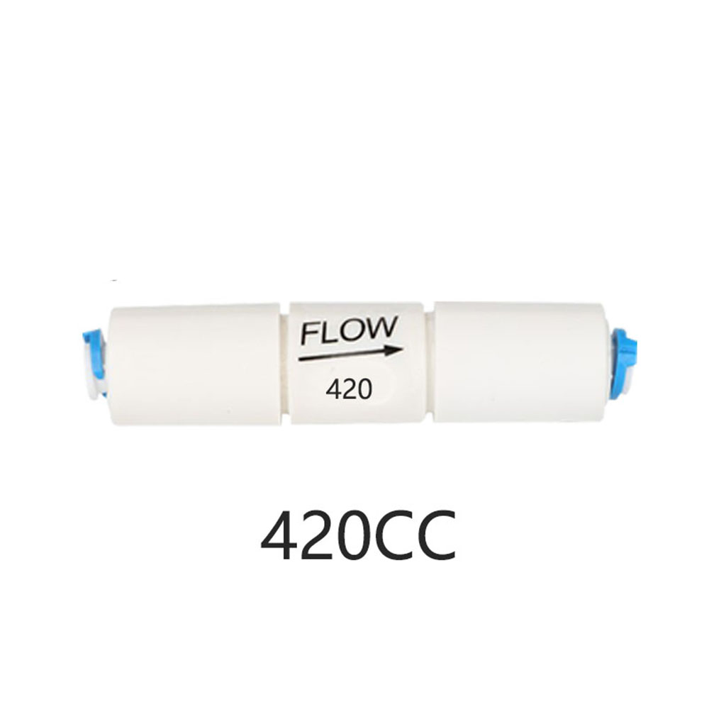 300CC RO Water System Waste Water Flow Regulater Restrictor 1/4&quot; OD Hose Reverse Osmosis Quick Pipe Fittiing: 420CC