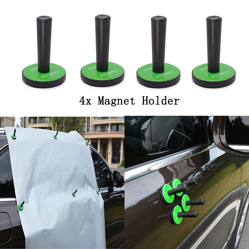 FOSHIO 4pcs Vinyl Auto Auto Wrap Magneet Houders Window Tint Carbon Fiber Decoratieve Film Auto Sticker Wrapping Fixer Accessoires
