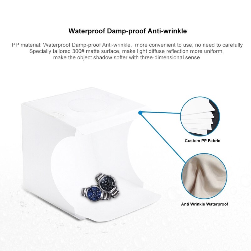 Draagbare opvouwbare fotostudio softbox lichtbak softbox achtergrondset fotostudio lichtbak 2 led-panelen voor dslr-camera